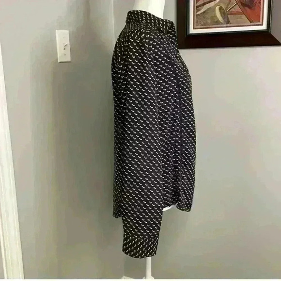 -🌻 Ann Taylor Long Sleeve Mixed Media Top Size small - Picture 4 of 6